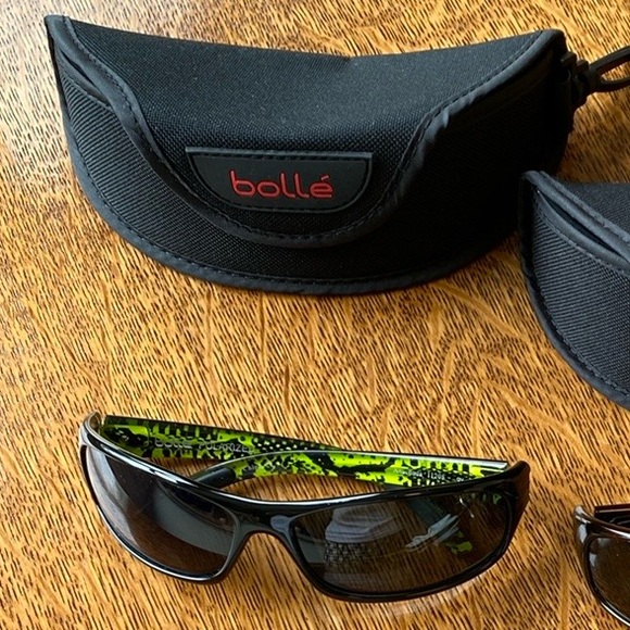 bollé Polarized Anaconda Snakeskin Black & Green Unisex Men’s Sunglasses CE UV - Picture 1 of 12